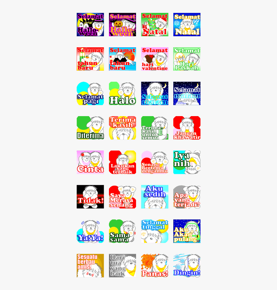 Old English Sheepdog Part3 In Indonesian, Transparent Clipart