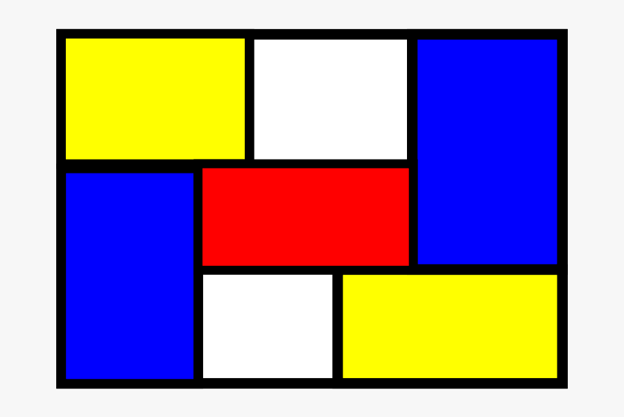 Mondrian - Abstract Art Red Yellow Blue, Transparent Clipart