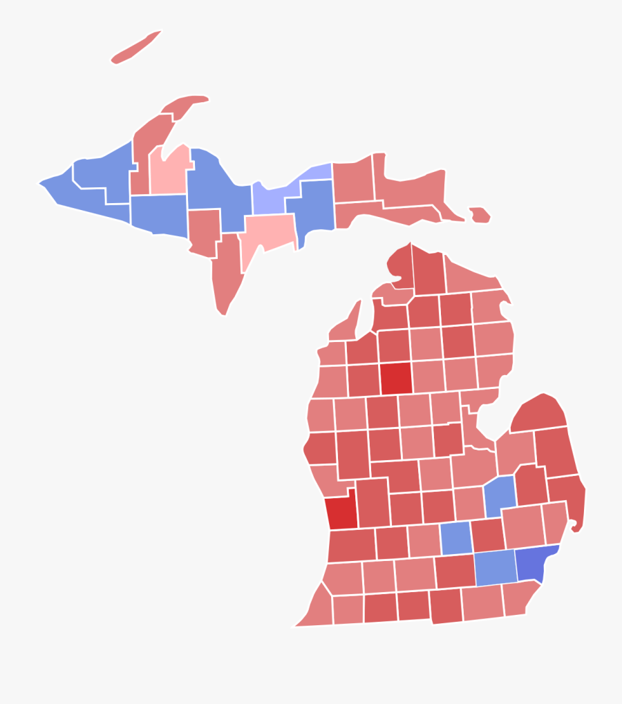 2018 Michigan Governor Results By County, Transparent Clipart