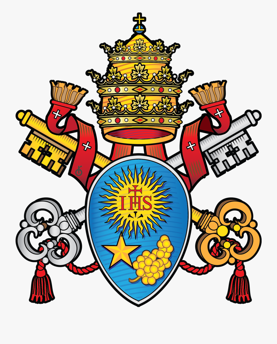 Pope Clipart Medieval Lord - Escudo Del Papa Francisco Con Tiara, Transparent Clipart