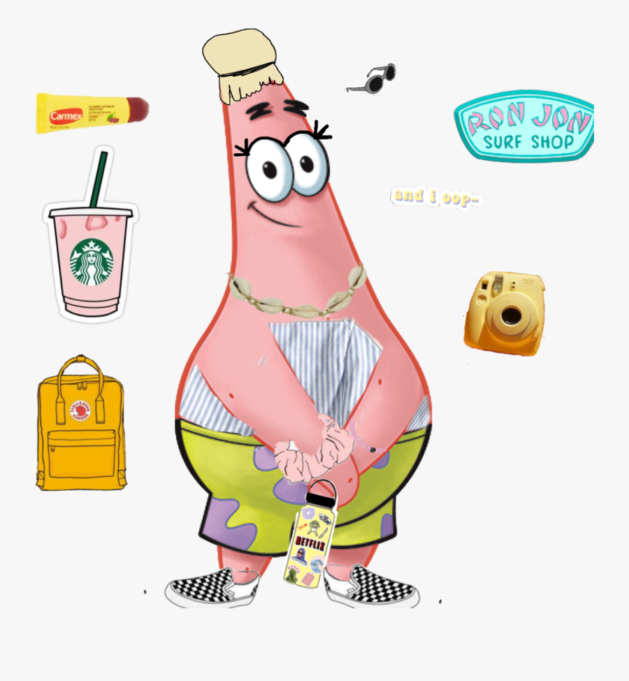 Patrick Star As A Vsco Girk - Patrick Png, Transparent Clipart