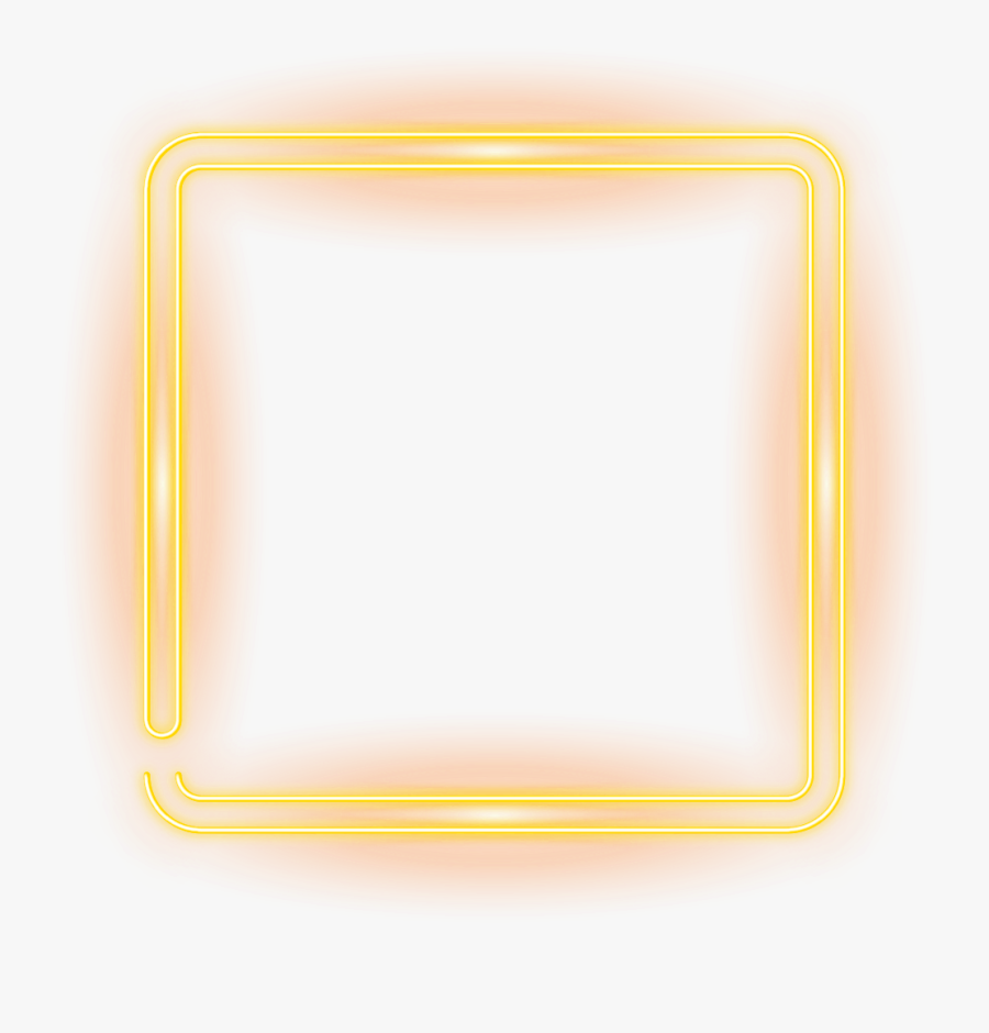 #neon #square #freetoedit #yellow #frame #border #geometric, Transparent Clipart