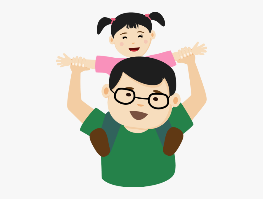 Father Daughter Clipart - Bố Mẹ Và Con Gái Hoạt Hình, Transparent Clipart