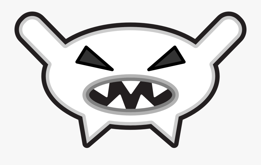 Black And White Monster Cartoon, Transparent Clipart