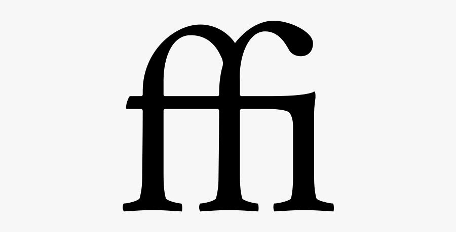 Free Clip Art "ligature Ffi - Ffi Ligature, Transparent Clipart