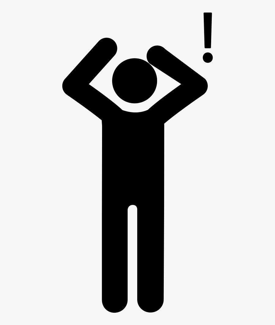 Surprised Man - Scared Person Icon Png, Transparent Clipart