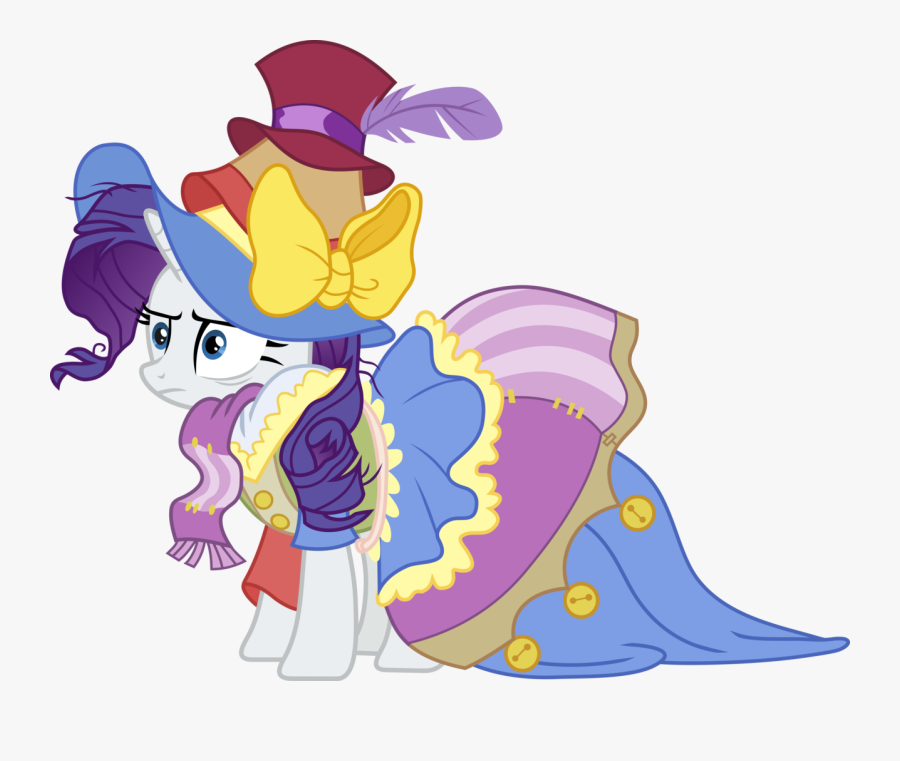 Transparent Frazzled Clipart - Rarity Wearing Her Emotions, Transparent Clipart