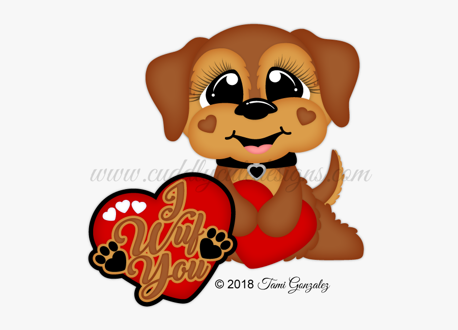 I Wuf You Kids Animals, Valentine Cookies, Cute Designs, - Wuf You, Transparent Clipart