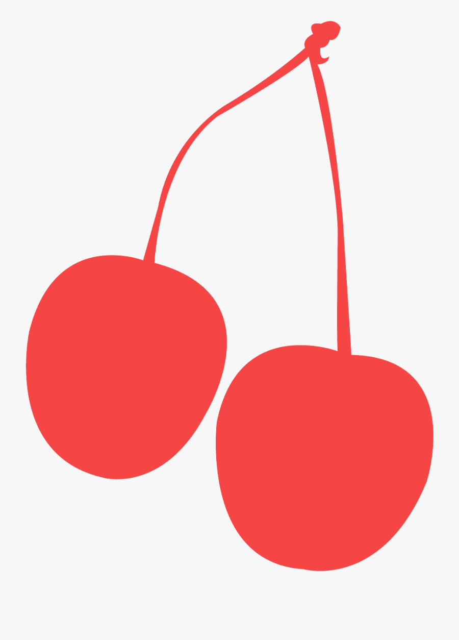 Cherries Silhouette, Transparent Clipart