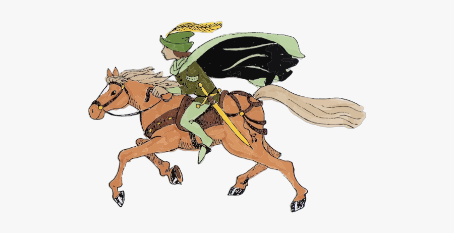 Medieval Horse Rider - Homme Sur Un Cheval Dessin, Transparent Clipart