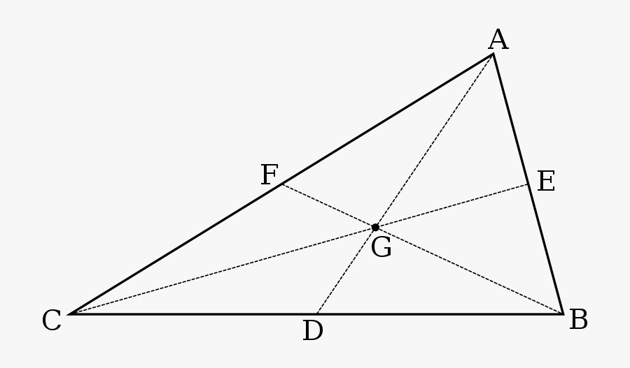 Medians Of A Triangle - Dreieck Mit Eingezeichneten Höhen, Transparent Clipart