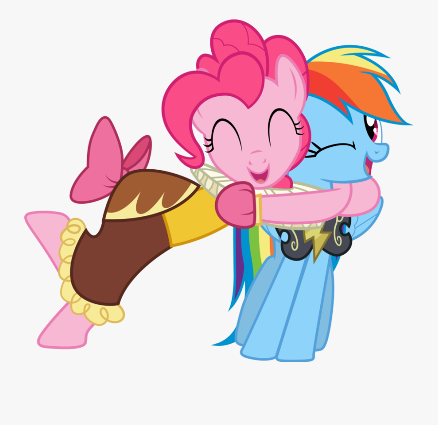 Hugs By Rainbowplasma On Deviantart - Pinkie Pie And Rainbow Dash Cute, Transparent Clipart