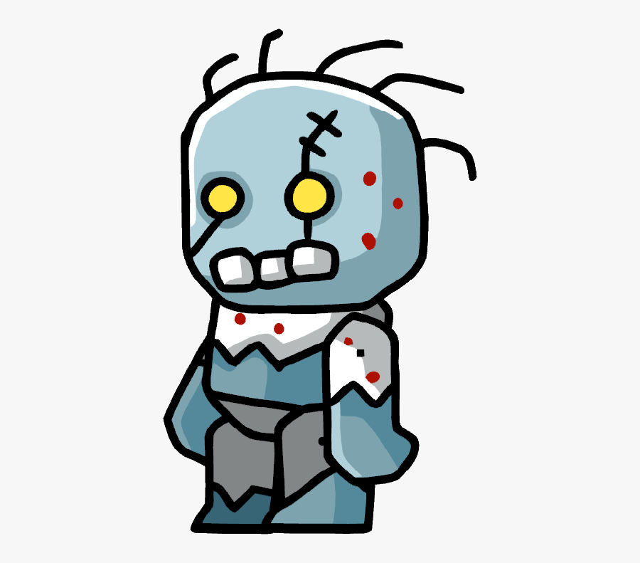 Undead Clipart Scary Robot - Scribblenauts Zombie, Transparent Clipart