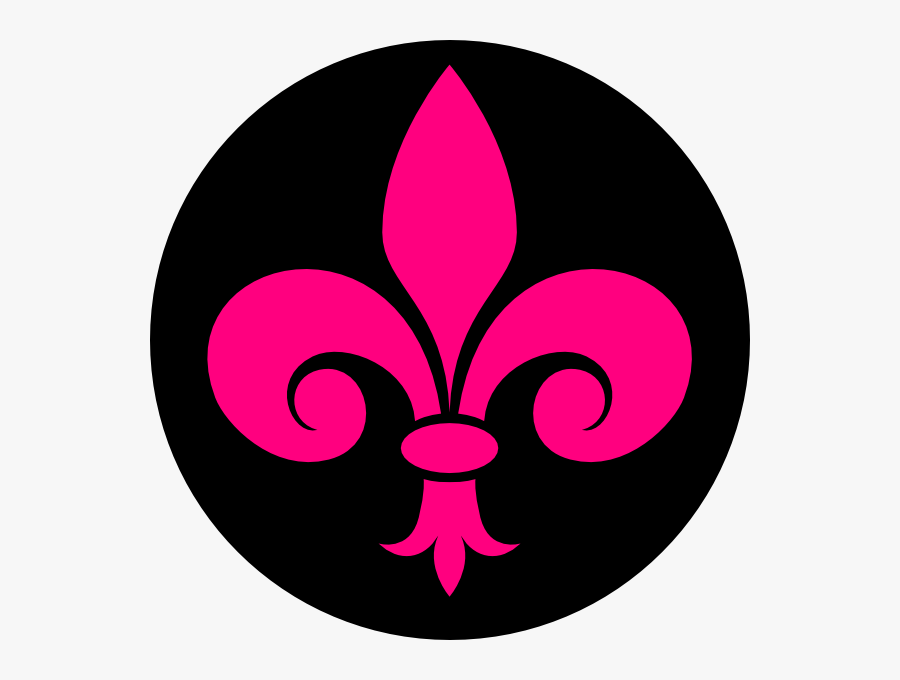 Hot Pink Fleur De Lis, Transparent Clipart