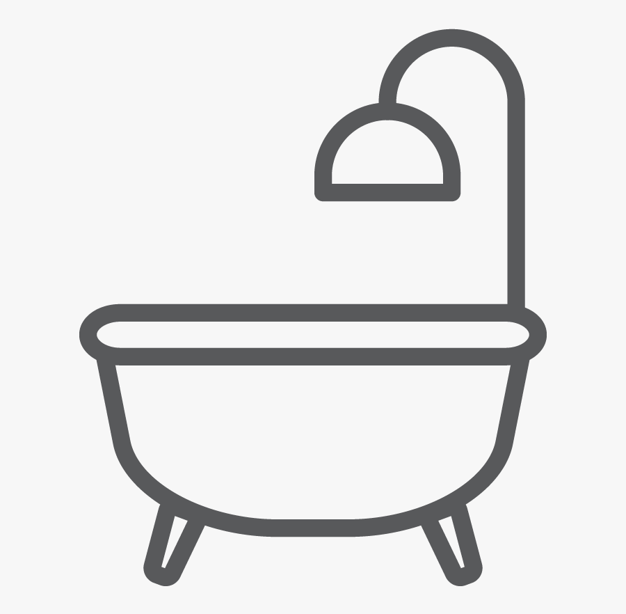 2 Bathrooms - Bed Bath Car Icons, Transparent Clipart