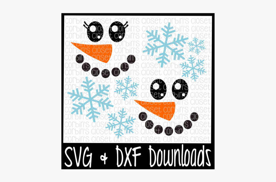 Free Snowman * Snowgirl * Snowflakes Cutting File Crafter - Snowflake Vector, Transparent Clipart