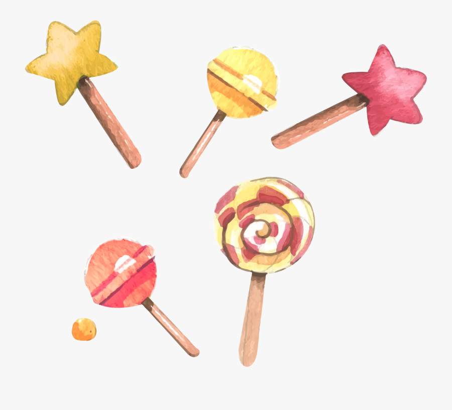 Lollipop Clipart Watercolor - Watercolor Painting, Transparent Clipart