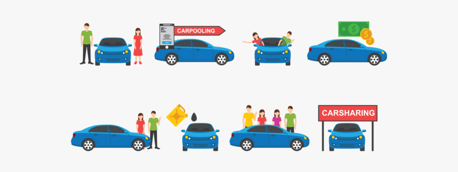 Carpool Icons Vector - Clip Art, Transparent Clipart