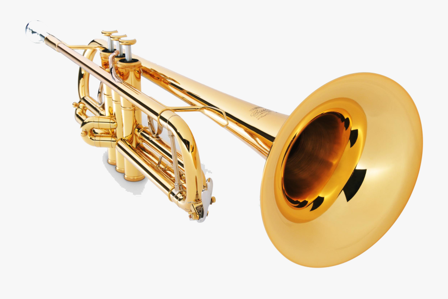 Trumpet Png Gold - Gold Trumpet Png, Transparent Clipart