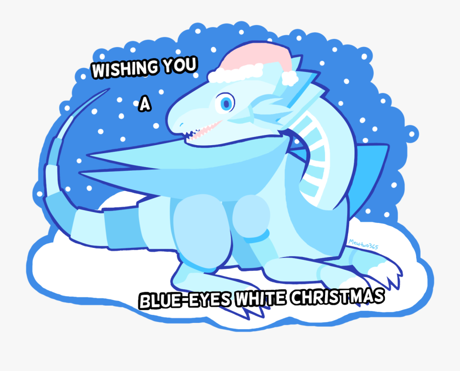 Transparent Blue Eyes White Dragon Png - Christmas Day, Transparent Clipart