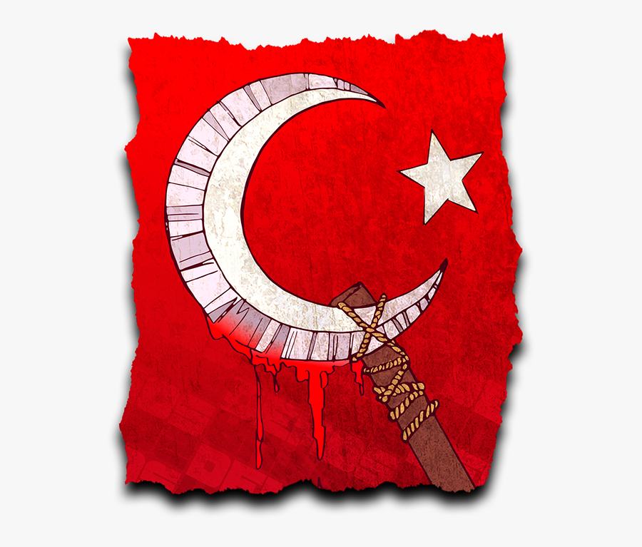 Turkish Flag With Ataturk, Transparent Clipart