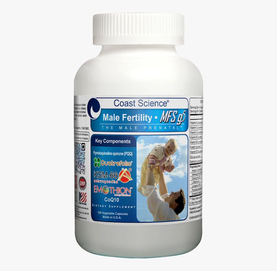 Transparent Science Bottles Clipart - Coast Science Male Fertility Supplement Mfsg5, Transparent Clipart