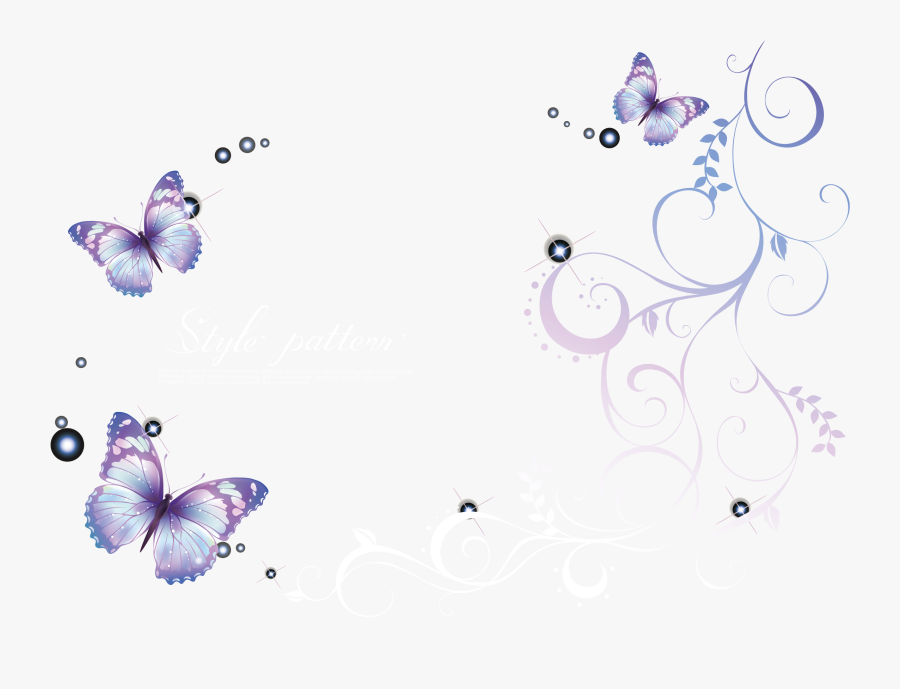 Transparent Lavender Butterfly Clipart - Drawing, Transparent Clipart
