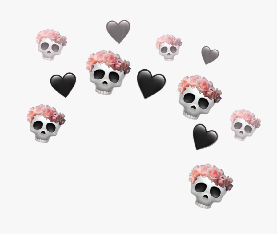 #crown #skulls #flowers #hearts #tumblrcrown #aesthetic - Aesthetic Heart Crown Png, Transparent Clipart