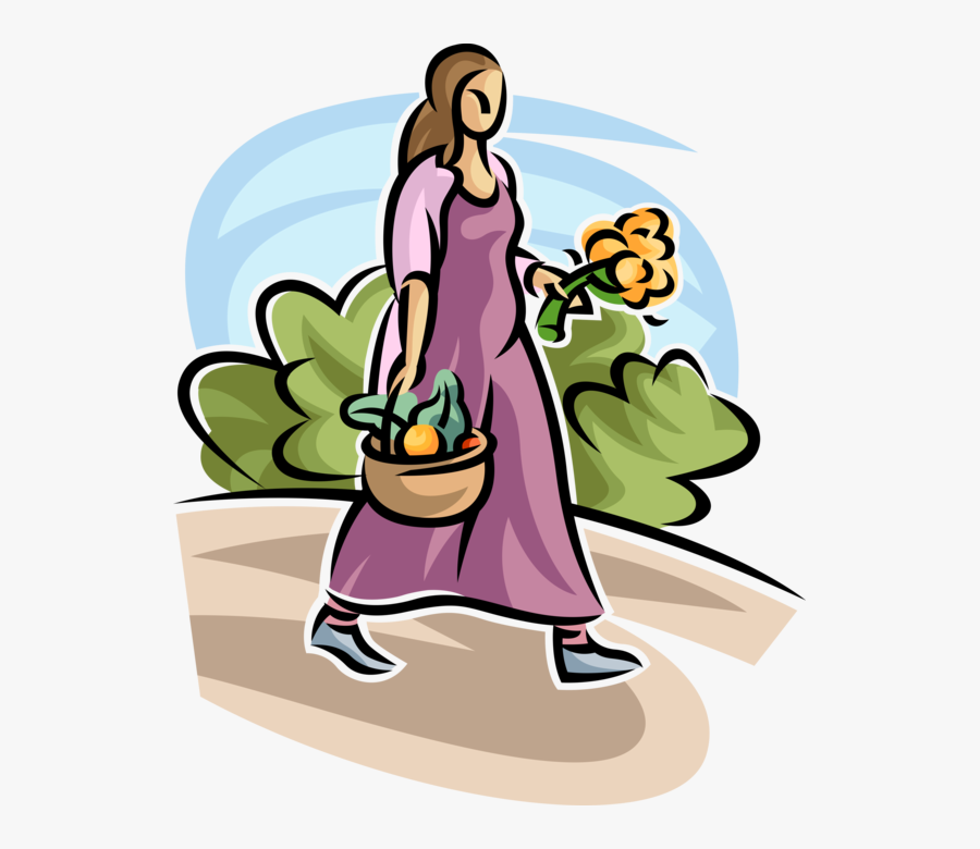 Clipart Woman Gardener - Illustration, Transparent Clipart