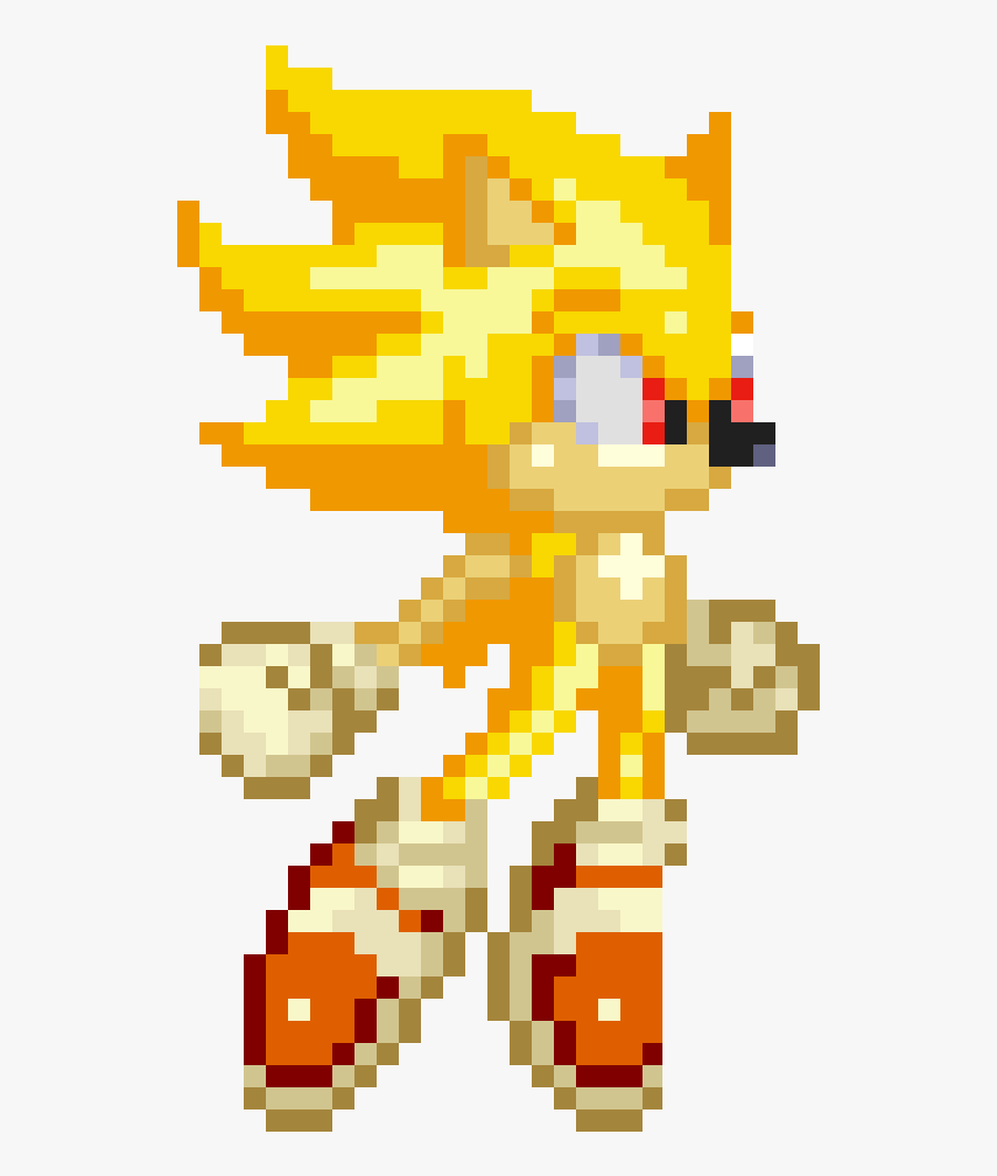 Sonic Sprite Png Clip Art - Modern Super Sonic The Hedgehog, Transparent Clipart