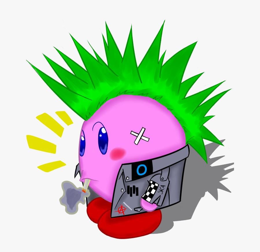 Punk Rock Kirby , Transparent Cartoons - Punk Rock Kirby, Transparent Clipart