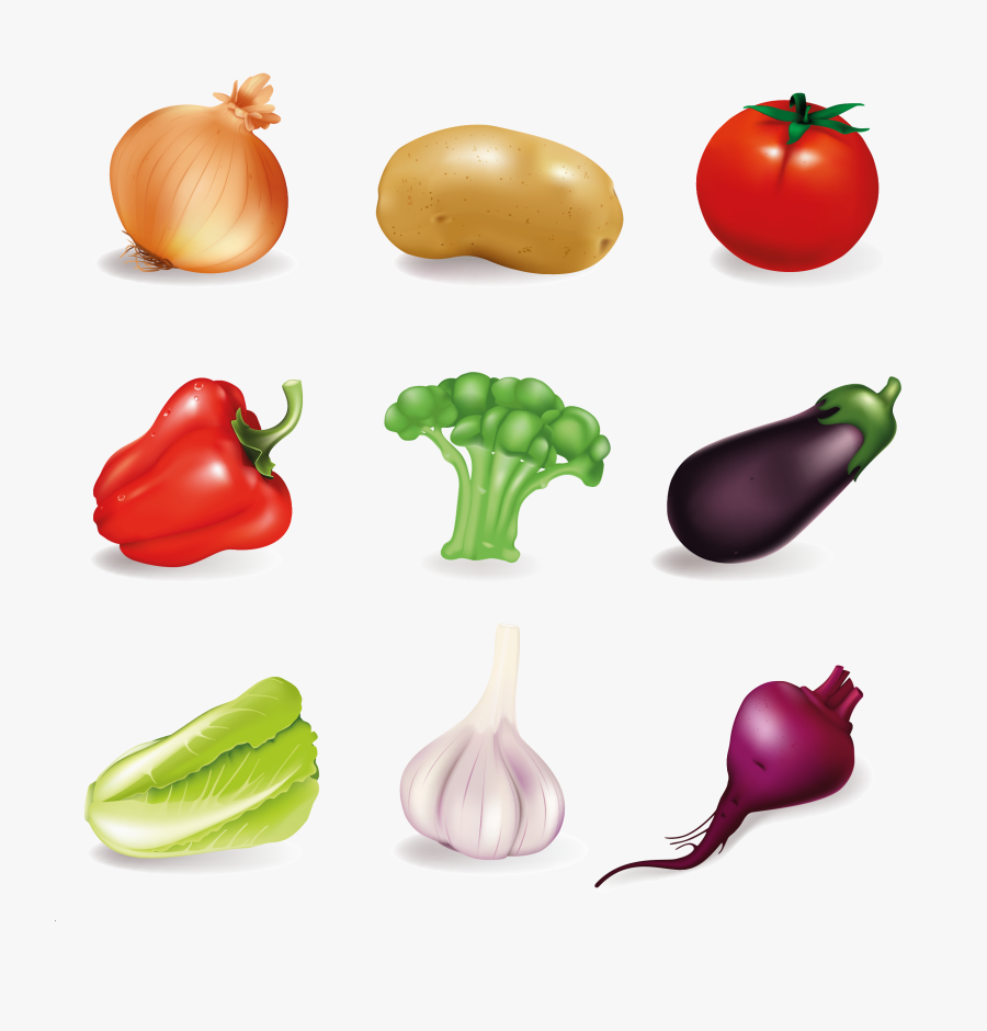 All Vegetables Vector, Transparent Clipart