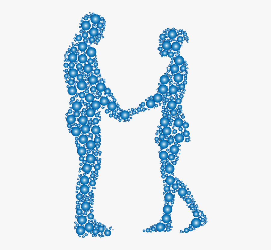 Blue,line Art,turquoise - Couple Silhouette Holding Hands Png, Transparent Clipart