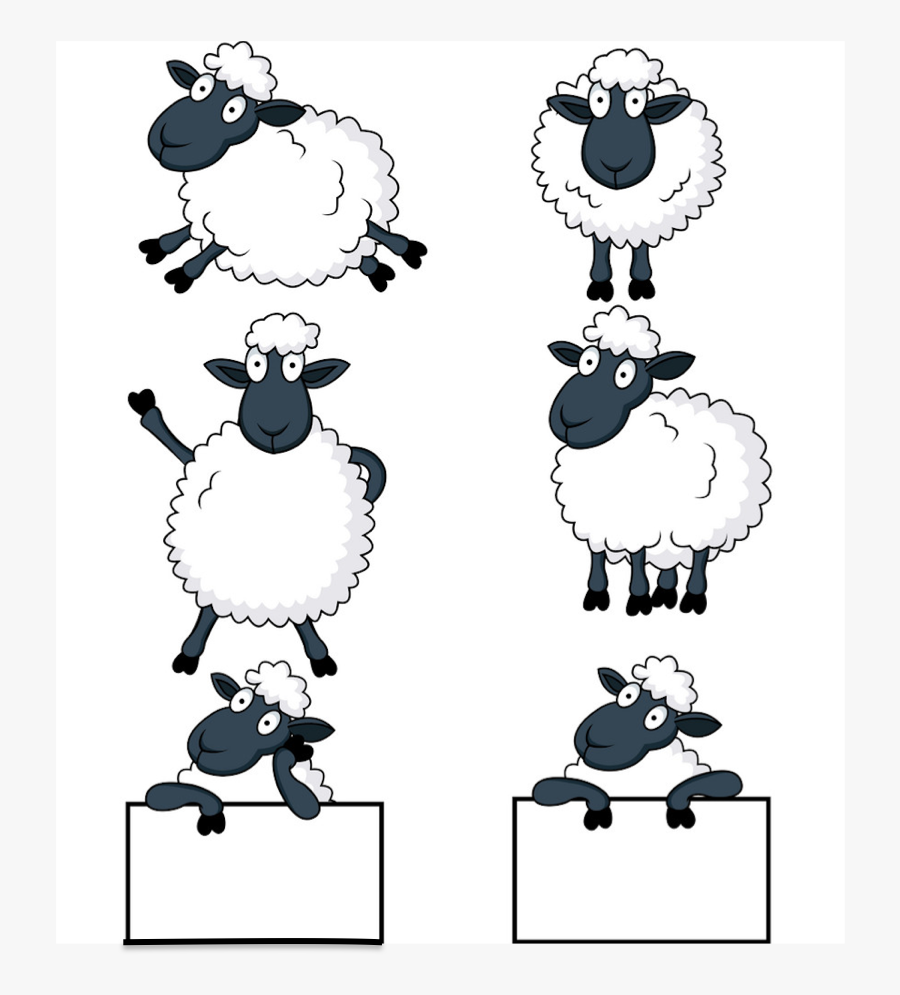 Caricature Sheep, Transparent Clipart