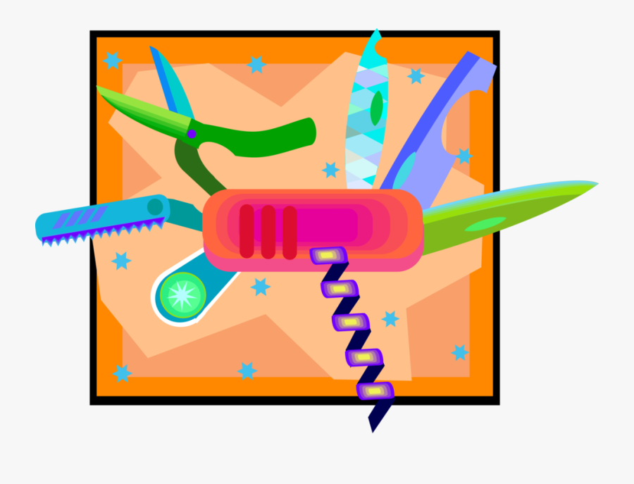 Vector Illustration Of Jackknife Utility Knife With, Transparent Clipart