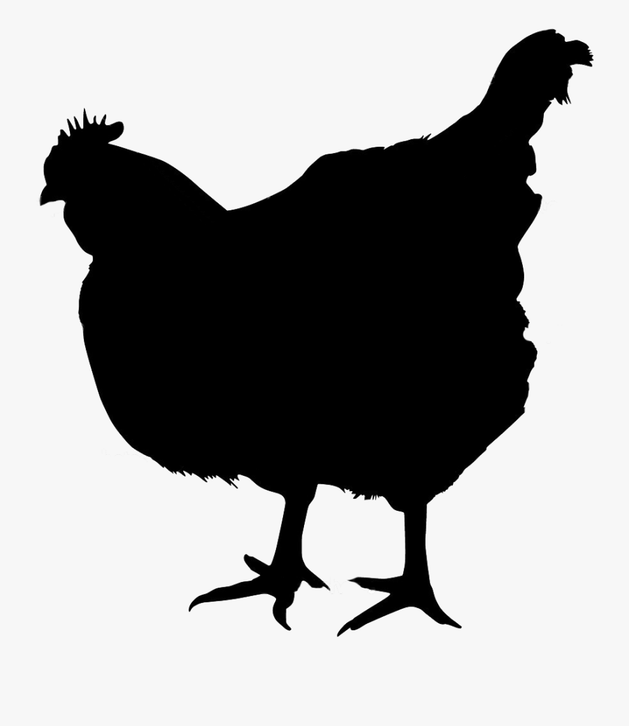 Clip Art Animal Silhouette Clipart Chicken - Chicken Silhouette Transparent Background, Transparent Clipart