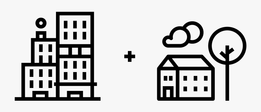 Urban And Rural Icon , Transparent Cartoons - Cross, Transparent Clipart