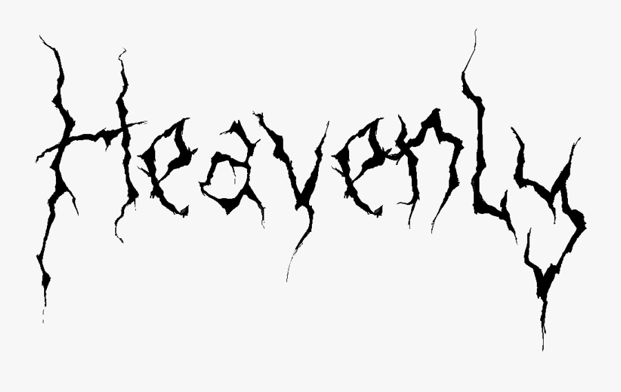 Transparent Heaven Clipart Black And White - Black Metal Font, Transparent Clipart