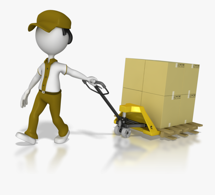 Forklift Clipart Warehouse Worker - Pushing And Pulling Manual Handling, Transparent Clipart