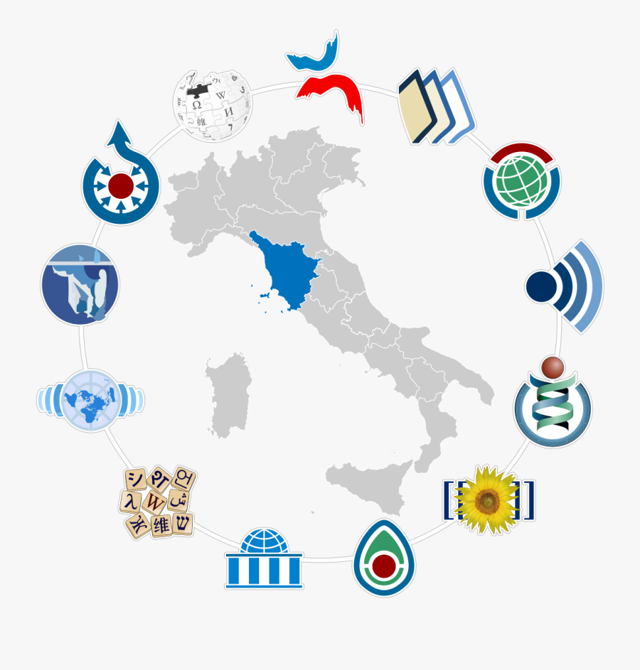 Logo Wiki Family Italy No Text Blue Tuscany 01 - Logo Png Wikimedia Foundation, Transparent Clipart