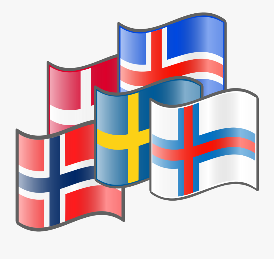 Danish Flag Png -nuvola Nordic Flags - Nordic Flags Png, Transparent Clipart