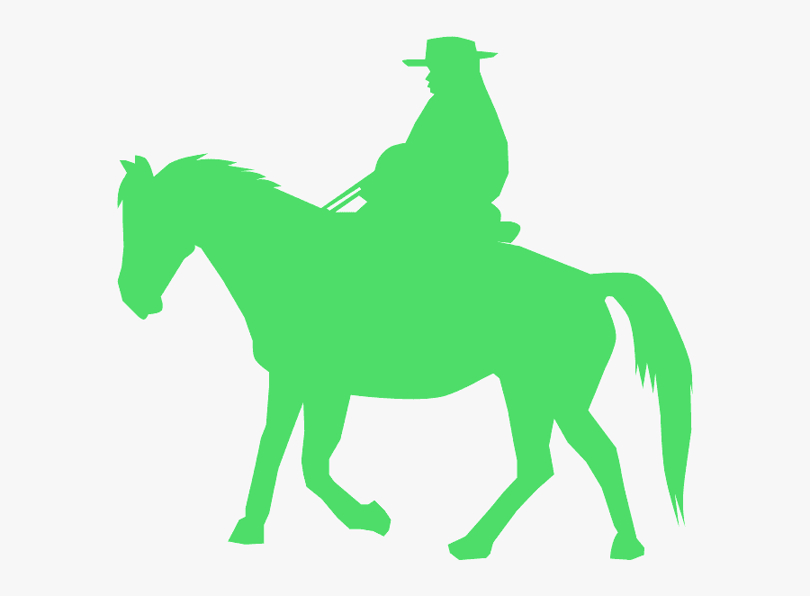 Free Cowboy Horse And Rider Silhouette, Transparent Clipart