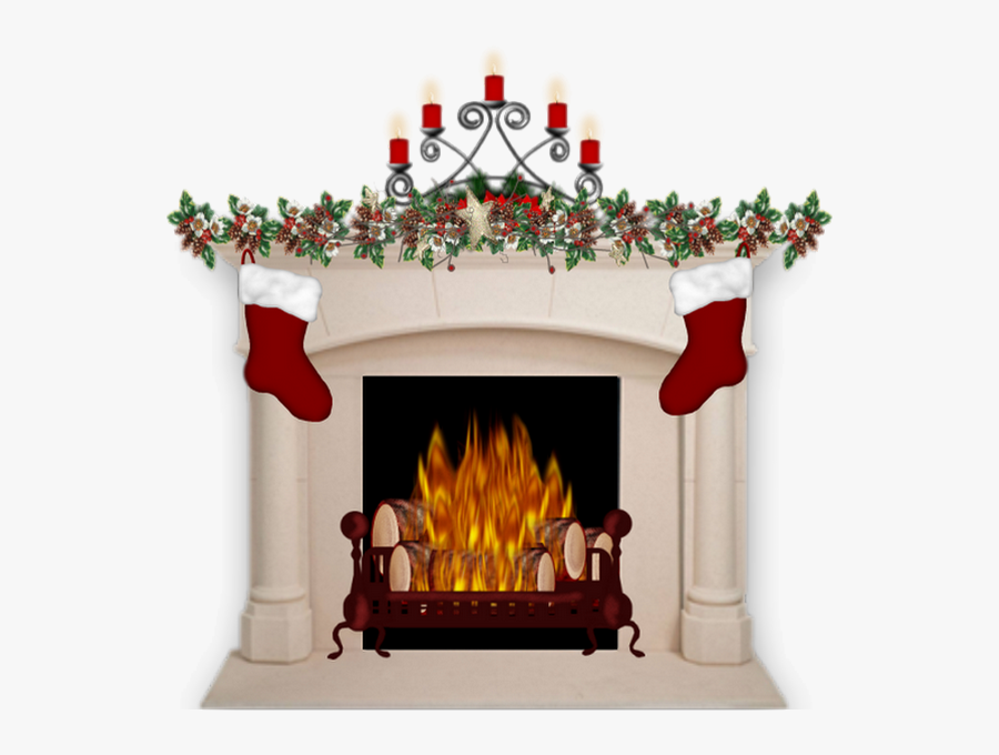 Cheminée De Noël Png, Tube Christmas Fireplace Clipart - Hearth, Transparent Clipart
