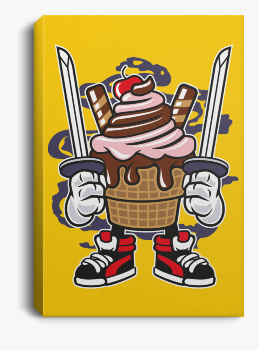 Ninja Ice Cream Logo, Transparent Clipart