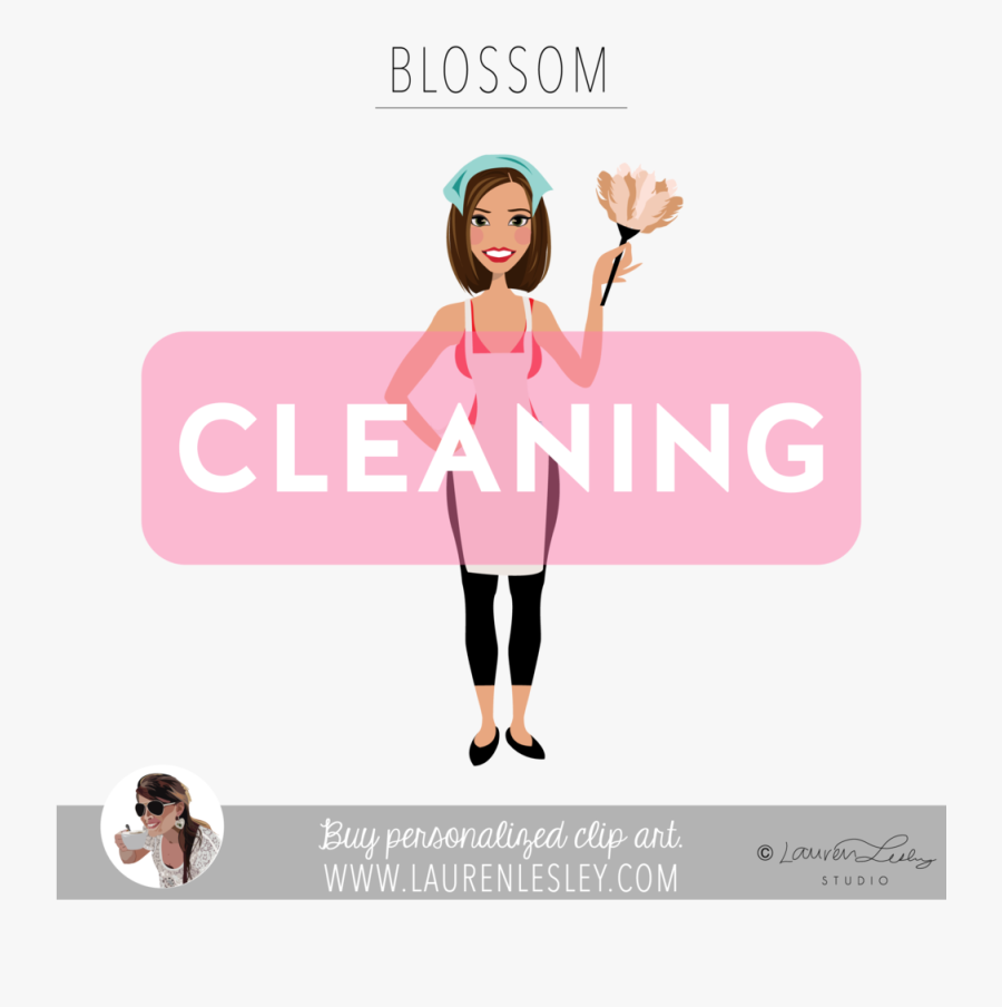 Character Cleaninglady Blossom Icon-01 - Cleaner, Transparent Clipart