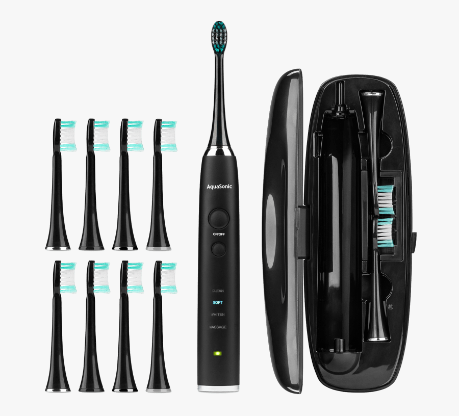 Aquasonic Black Series Toothbrush, Transparent Clipart