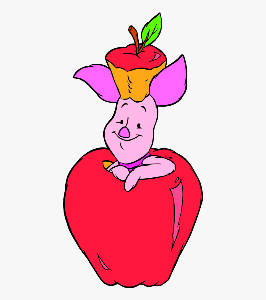 Pooh Ears Clipart Gif Pooh Ears Clipart - Piglet In Apple, Transparent Clipart