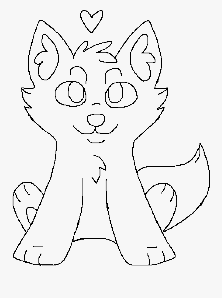 Cute Wolf Base, Transparent Clipart