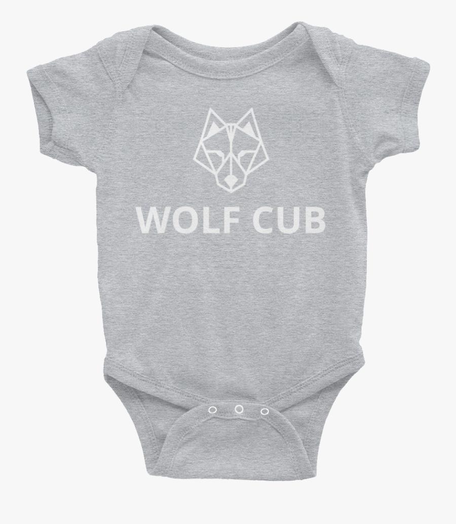 Wolf Mark White Mockup Flat Front Heather - Onesie For Babies, Transparent Clipart