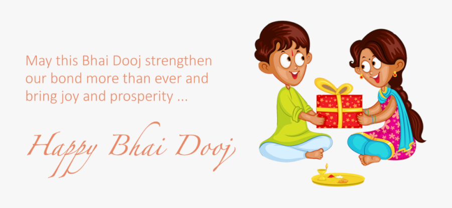 Bhai Dooj Stickers For Sister & Brother - Raksha Bandhan Brother And Sister Cartoon, Transparent Clipart